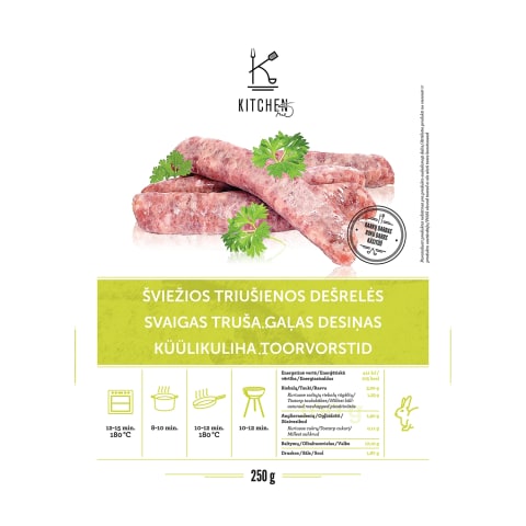 Šviežios triušienos dešrelės, 250 g