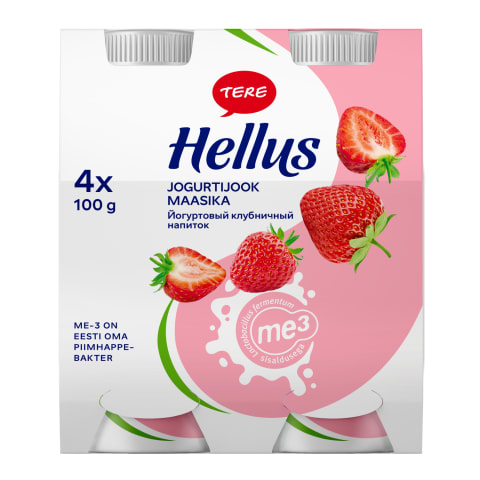 Joogijogurt maasika Hellus 4x100g