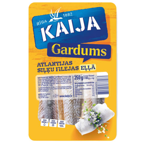 Siļķu fileja Gardums Kaija eļļā 250g/188g