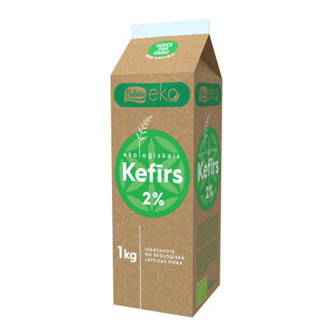 Kefīrs Baltais EKO 2% 1kg