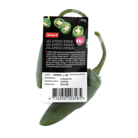 Pipirai JALAPENO RIMI, 1 kl., 40 g