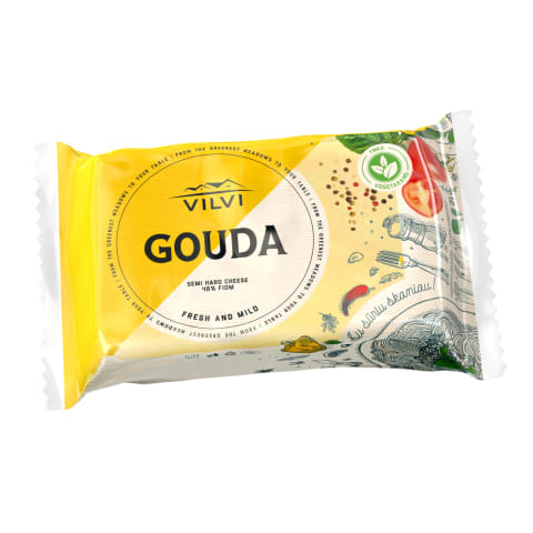 Puskietis sūris VILVI GOUDA, 48% RSM, 240 g