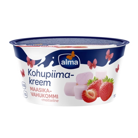 Kohupiimakreem maasika-vahukommimaitseline, ALMA, 150g