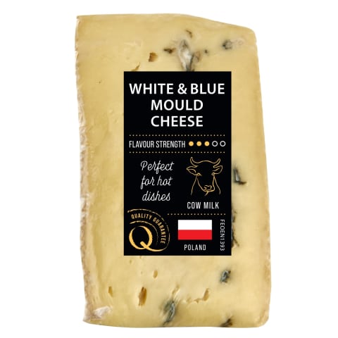 Br. sūris su baltu ir mėl. pelėsiu, 66%, 1 kg