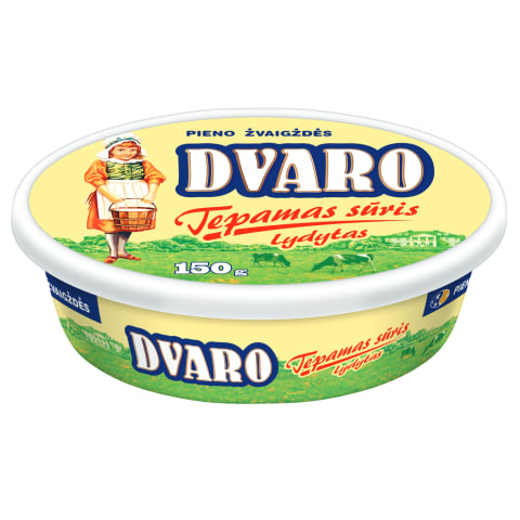 Lydytas tepamas sūris DVARO, 50 %, 150 g