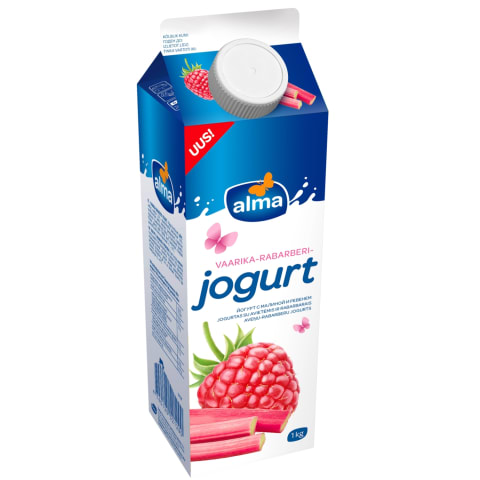 Alma jogurt vaarika-rabarberi 1kg