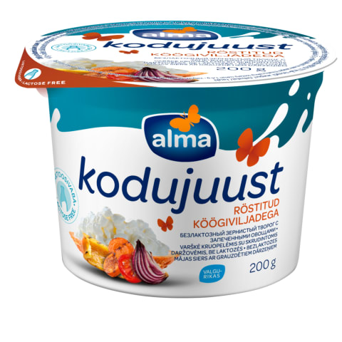 Alma kodujuust röstitud köögiviljadega 200g laktoosivaba