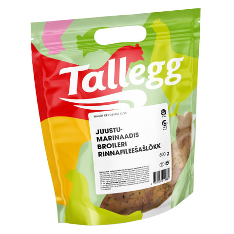 Broileri rinnafileešašlõkk juustumarinaadis, TALLEGG, 800 g