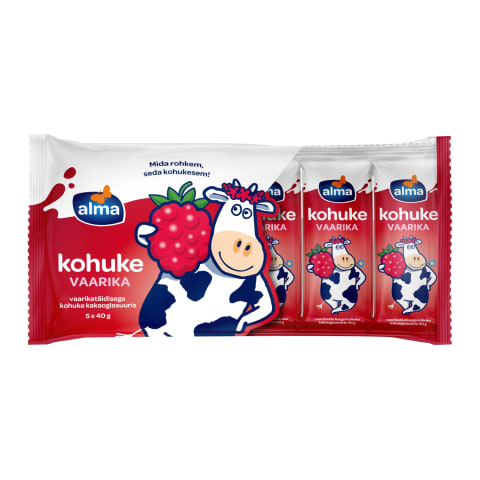 Alma kohuke vaarika kakaoglasuuris 5x40g
