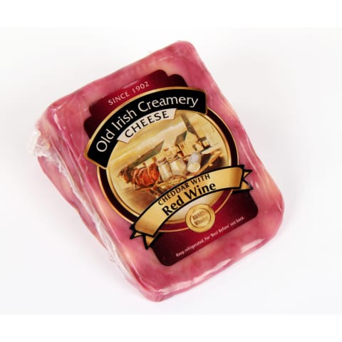 Cheddari juust punase veiniga, 50%  rasva kuivaines Old Irish Creamery150g