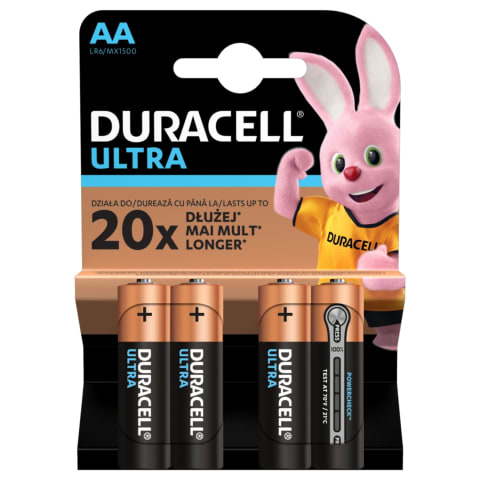 Baterija DURACELL ULTRA LR6 AA, 4vnt