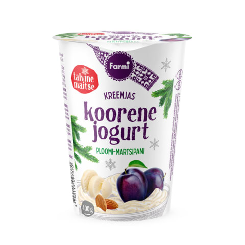 Koorene jogurt ploomi-martsipani, FARMI, 400 g
