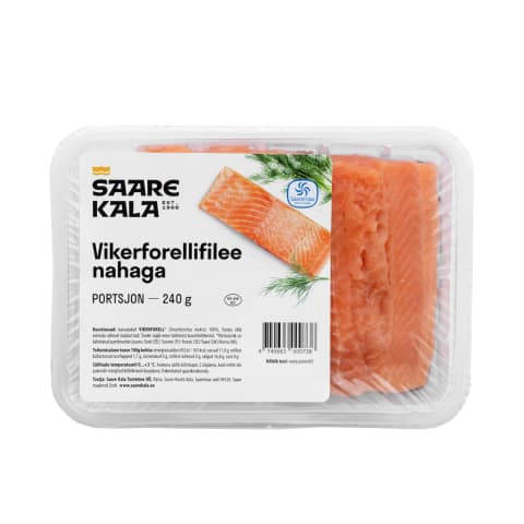 Vikerforellifilee nahaga portsjon Saare Kala 240g