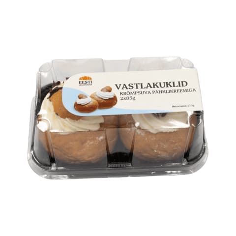 Vastlakuklid krõmpsuva pähklikreemiga Eesti Leivatööstus 2x85g