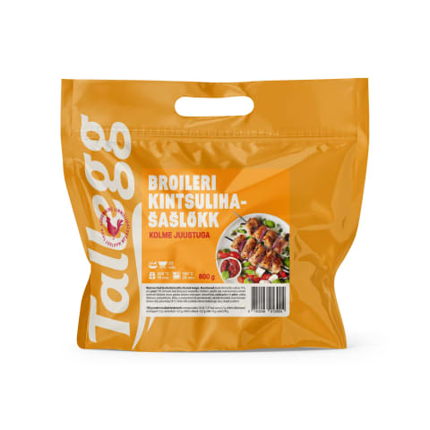 Tallegg broileri kintsulihašašlõkk kolme juustuga 800g