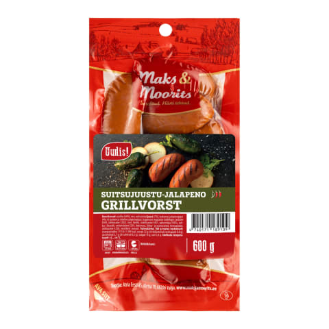 Suitsujuustu-jalapeno grillvorst 600 g