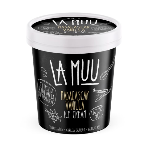 Madagaskari vanilliga jäätis La Muu 250g/500ml, laktoosivaba