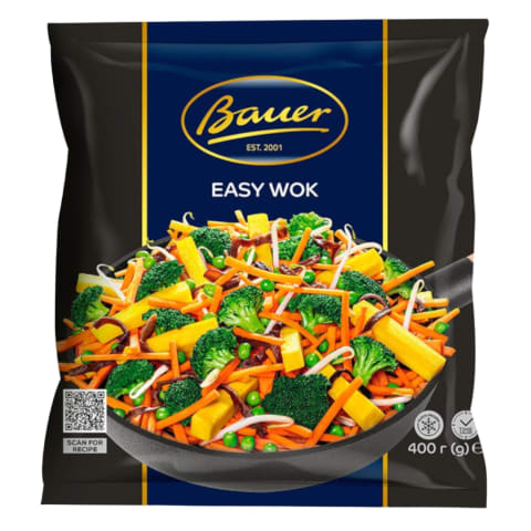 Köögiviljasegu praadimiseks Hiina seentega Bauer Easy Wok 400g