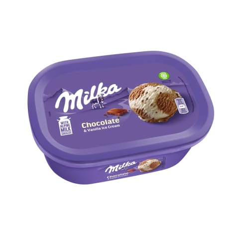 Jäätis vanilje-šokolaadi Milka 439g/900ml