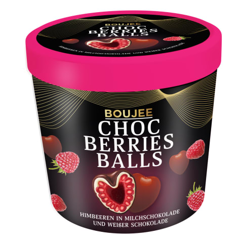 Külmutatud vaarikad piima- ja valges šokolaadis Boujee 140g