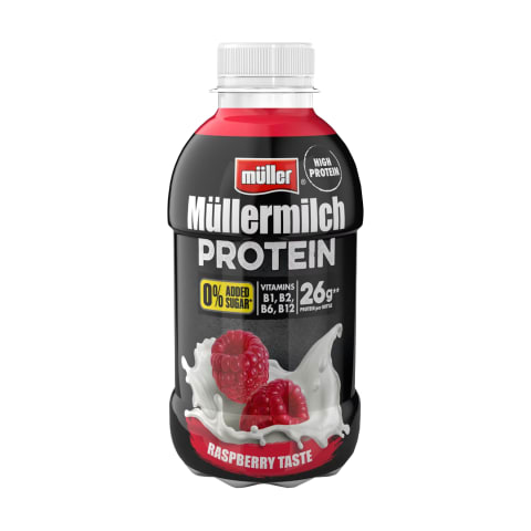 Piimajook vaarika maitsega magusainega Müllermilch 400g