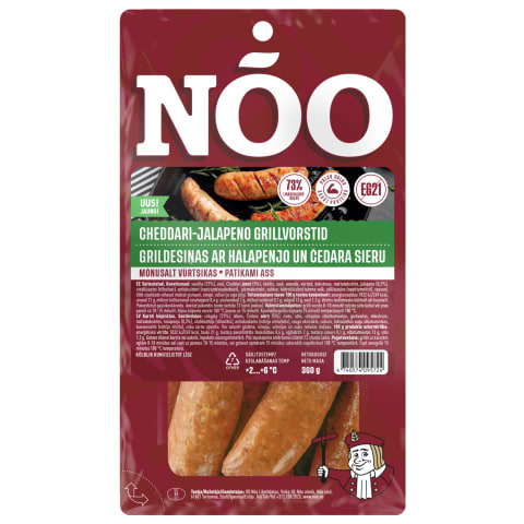 Grillvorstid cheddari-jalapeno Nõo 360g