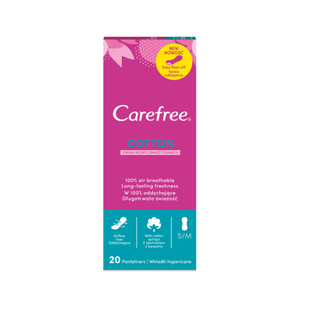 Hig. įklotai CAREFREE COTTON NORMAL, 20vnt.