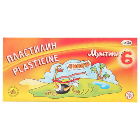 Plastilinas GAMMA MULTIKI, 6 spalvų