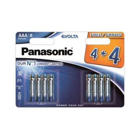 Panasonic patarei Evolta AAA LR03EGE/8B 4+4tk