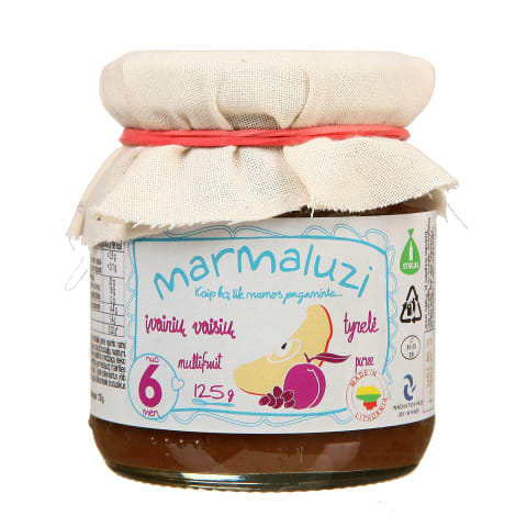 Džiov. vaisių tyrelė MARMALUZI, 6 mėn., 125g