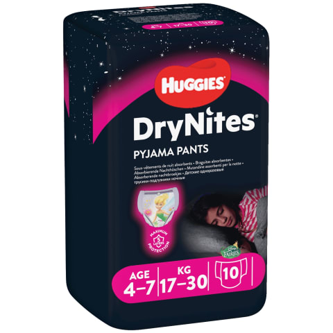 Biks. Huggies dry nites girl 4-7gadi 10gb