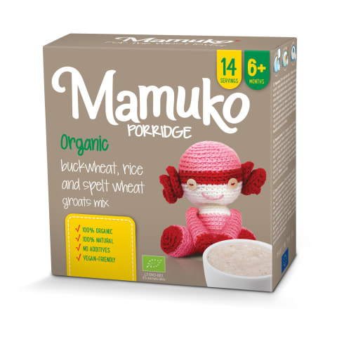 Ekol. kruopų mišinys MAMUKO, 6 mėn., 240g