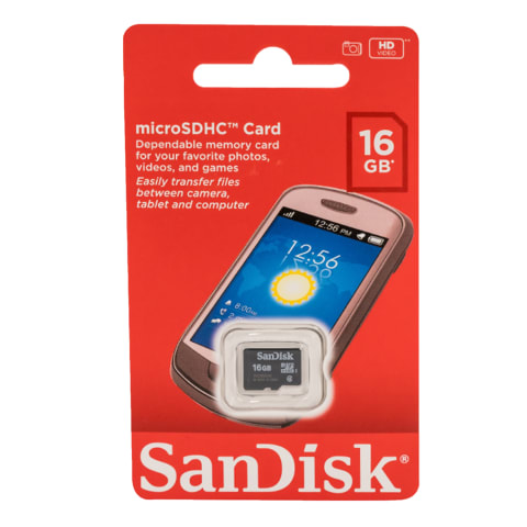 Mälukaart Sandisc microSDHC 16GB