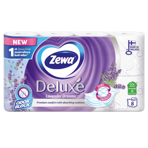 Tual.pap. Zewa Deluxe Lavender 3sl.8ruļ