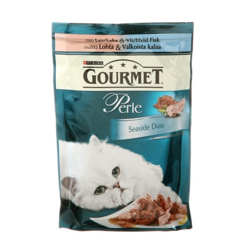 Konservi kaķiem Gourmet Perle lasis/saida 85g
