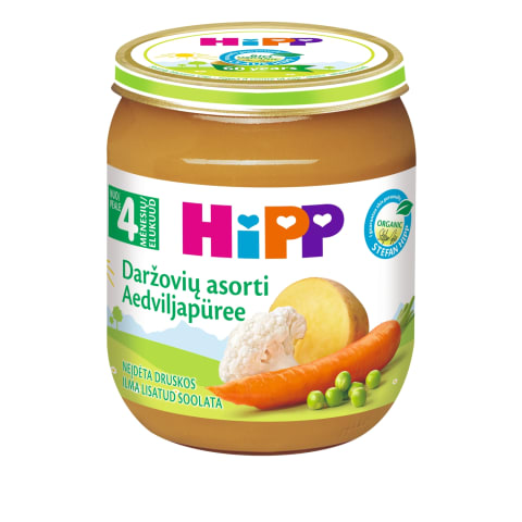 Dažādu dārzeņu biezenis Hipp BIO 125g