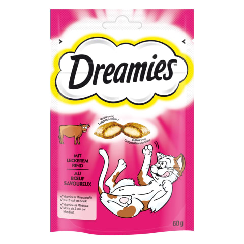 Kaķu kārums Dreamies ar liellopu gaļu 60g