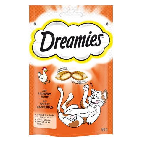 Kasside suupiste Dreamies kanalihaga 60g