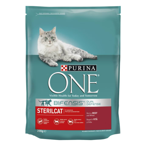 Barība sterilizētiem kaķiem Purina one 200g