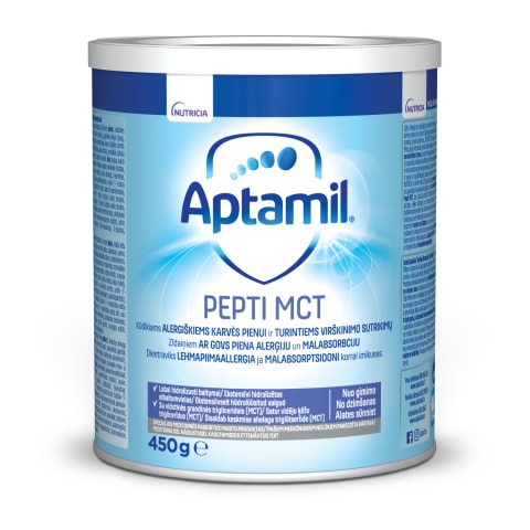 Piena maisījums Aptamil Pepti MCT 0M+ 450g