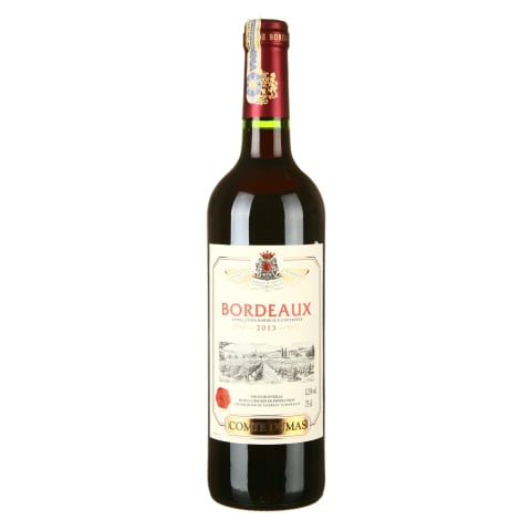 Raud.saus.vynas COMTE DUMAS BORDEAUX, 0,75l