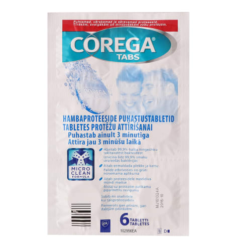 Protezų valiklis COREGA TABS 3 MIN., 15X6vnt