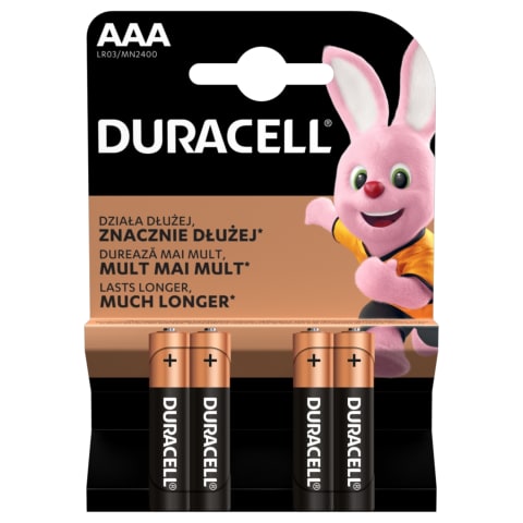 Baterijas Duracell AAA LR03 4gab