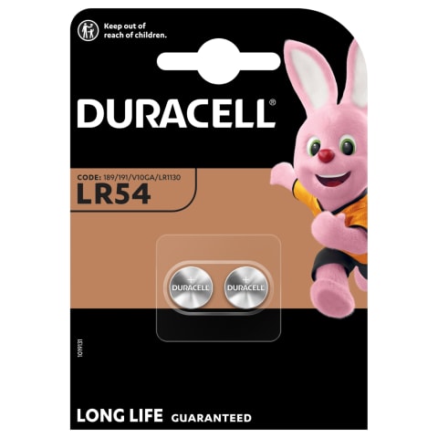 Baterijas Duracell LR54 2 gab.