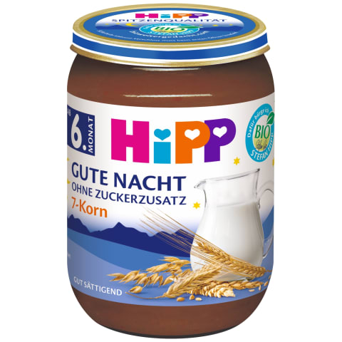 Putra Hipp 7 graudu piena no 6 mēneši BIO190g