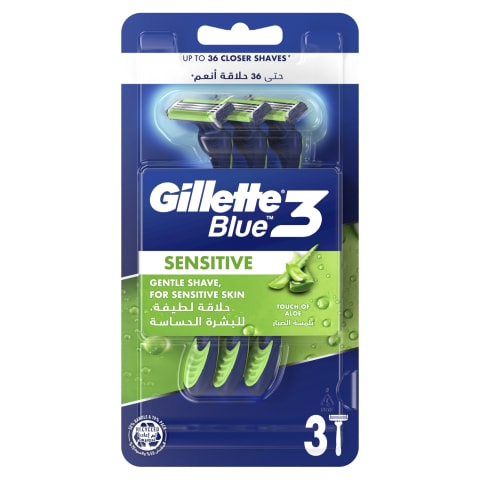 Vienk.skust.GILLETTE BLUE 3 SENSE CARE, 3vnt.