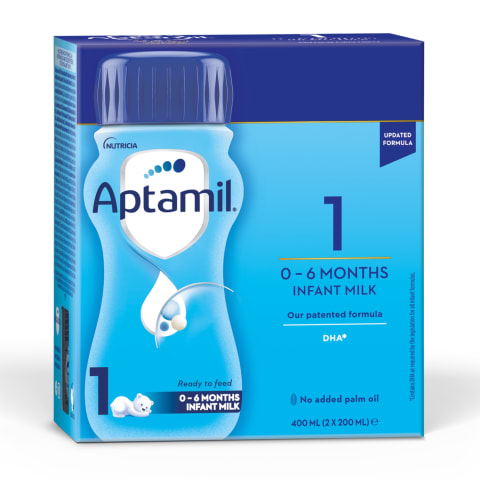 Pieno mišinys APTAMIL 1, 0 mėn, 2 x 200 ml