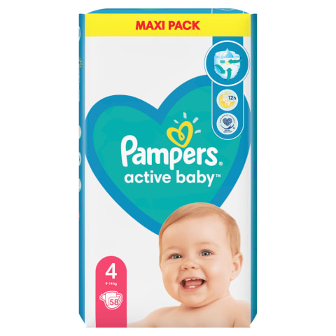 Autiņb. Pampers AB VP 4 9-14kg 58gab.