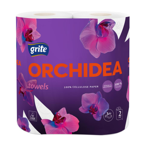 Papīra dvieļi Grite Orchidea  2 ruļļi