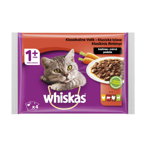 Kiisueine Whiskas lihavalik 4x100 g